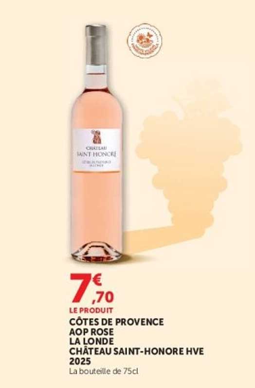 CÔTES DE PROVENCE AOP ROSÉ LA LONDE CHÂTEAU SAINT-HONORE HVE 2025