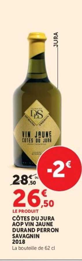 CÔTES DU JURA AOP VIN JAUNE DURAND PERRON SAVAGNIN 2018