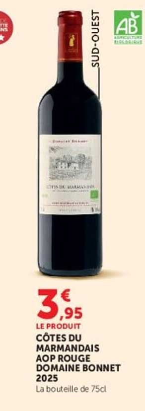 CÔTES DU MARMANDAIS AOP ROUGE DOMAINE BONNET 2025