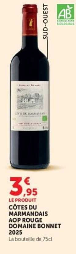 CÔTES DU MARMANDAIS AOP ROUGE DOMAINE BONNET 2025