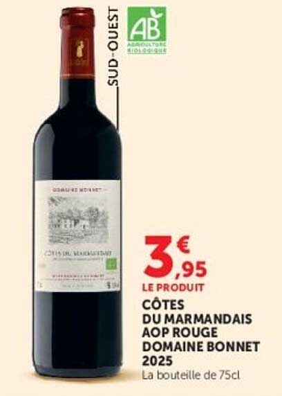CÔTES DU MARMANDAIS AOP ROUGE DOMAINE BONNET 2025