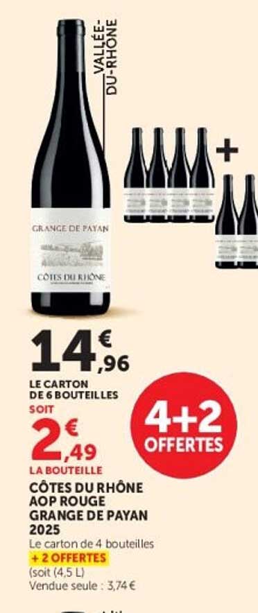 CÔTES DU RHÔNE AOP ROUGE GRANGE DE PAYAN 2025