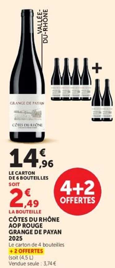 CÔTES DU RHÔNE AOP ROUGE GRANGE DE PAYAN 2025