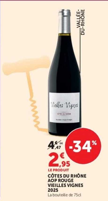 CÔTES DU RHÔNE AOP ROUGE VIEILLES VIGNES 2025