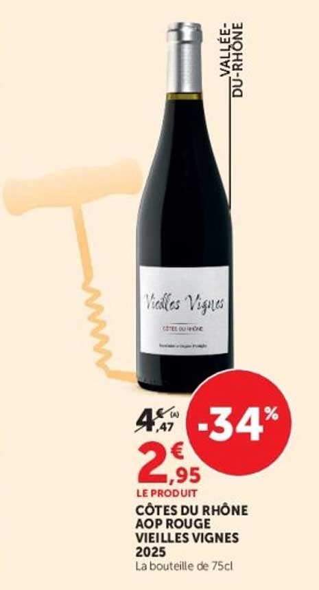 CÔTES DU RHÔNE AOP ROUGE VIEILLES VIGNES 2025