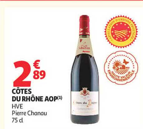 CÔTES DU RHÔNE AOP(1) HVE Pierre Chanau 75 cl