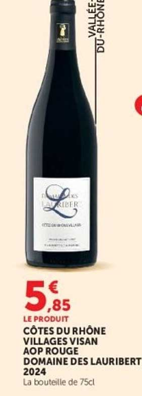 CÔTES DU RHÔNE VILLAGES VISAN AOP ROUGE DOMAINE DES LAURIBERT 2024