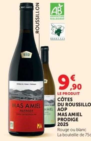 CÔTES DU ROUSSILLON AOP MAS AMIEL PRODIGE 2025