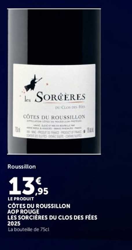 CÔTES DU ROUSSILLON AOP ROUGE LES SORCIÈRES DU CLOS DES FÉES 2025
