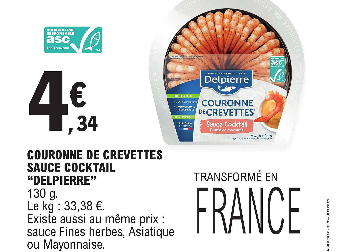 COURONNE DE CREVETTES SAUCE COCKTAIL “DELPIERRE”
