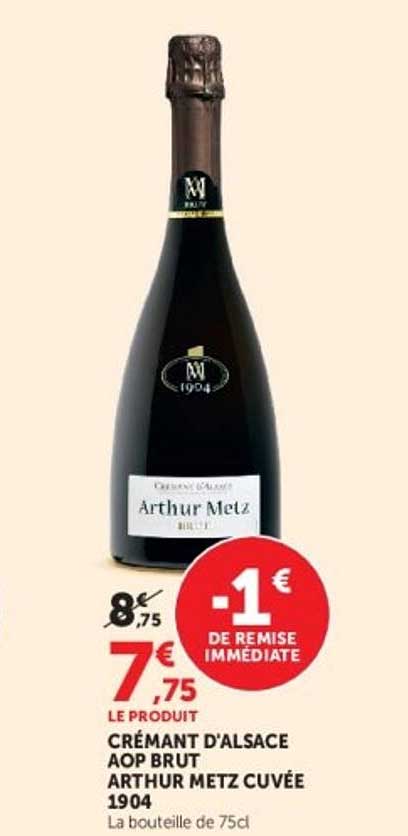 CRÉMANT D’ALSACE AOP BRUT ARTHUR METZ CUVÉE 1904