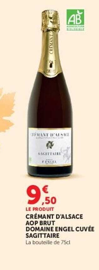 CRÉMANT D'ALSACE AOP BRUT DOMAINE ENGEL CUVÉE SAGITTAIRE