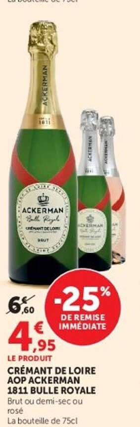CRÉMANT DE LOIRE AOP ACKERMAN 1811 BULLE ROYALE