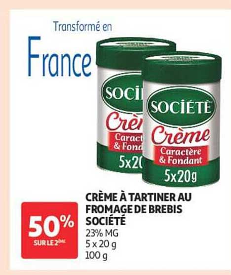 CRÈME À TARTINER AU FROMAGE DE BREBIS SOCIÉTÉ