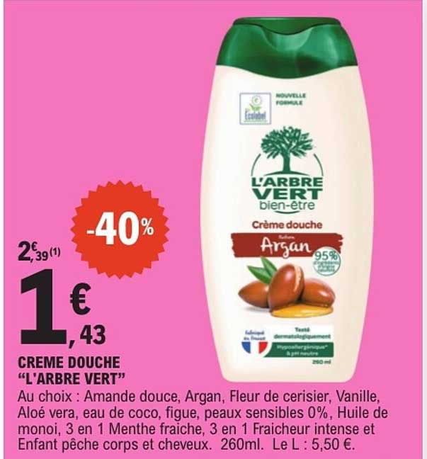 CREME DOUCHE “L’ARBRE VERT”