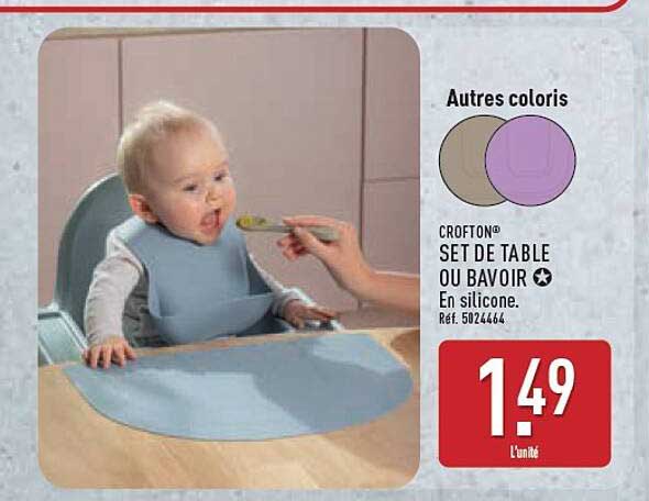CROFTON® SET DE TABLE OU BAVOIR