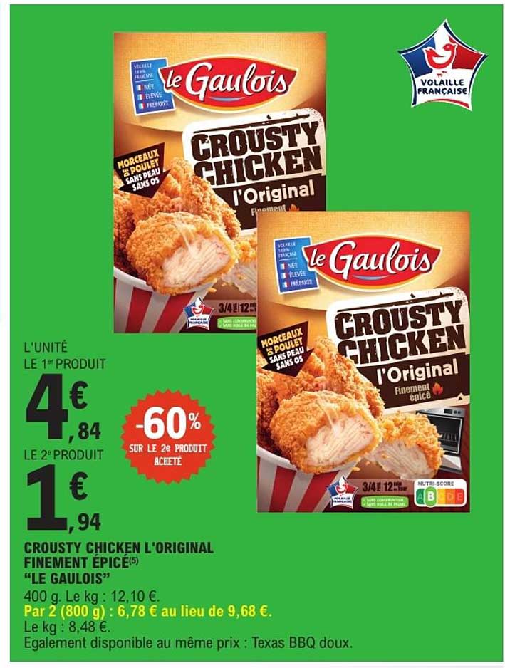 CROUSTY CHICKEN L'ORIGINAL FINEMENT ÉPICÉ(5) "LE GAULOIS"