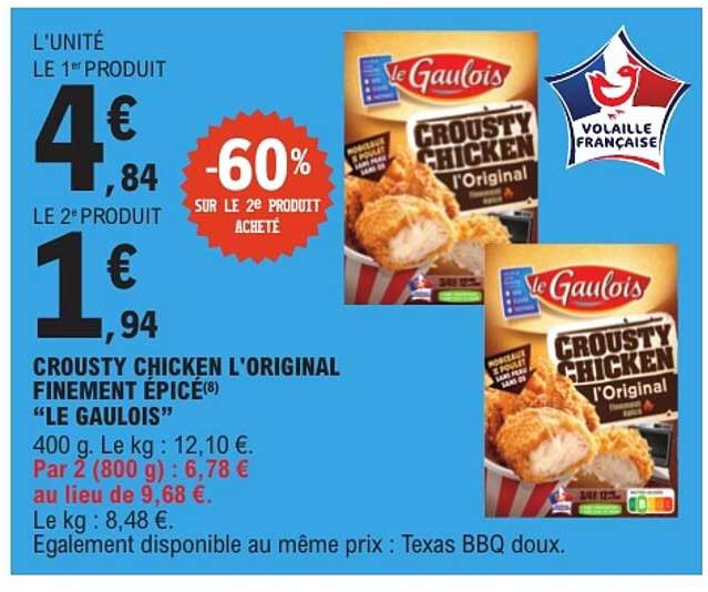 CROUSTY CHICKEN L'ORIGINAL FINEMENT EPICE(6) “LE GAULOIS”