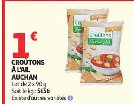 CROÛTONS À L'AIL AUCHAN