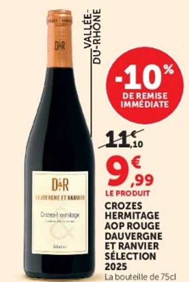 CROZES HERMITAGE AOP ROUGE DAUVERGNE ET RANVIER SELECTION 2025