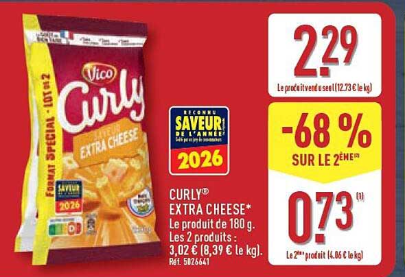 Curly® Extra Cheese*