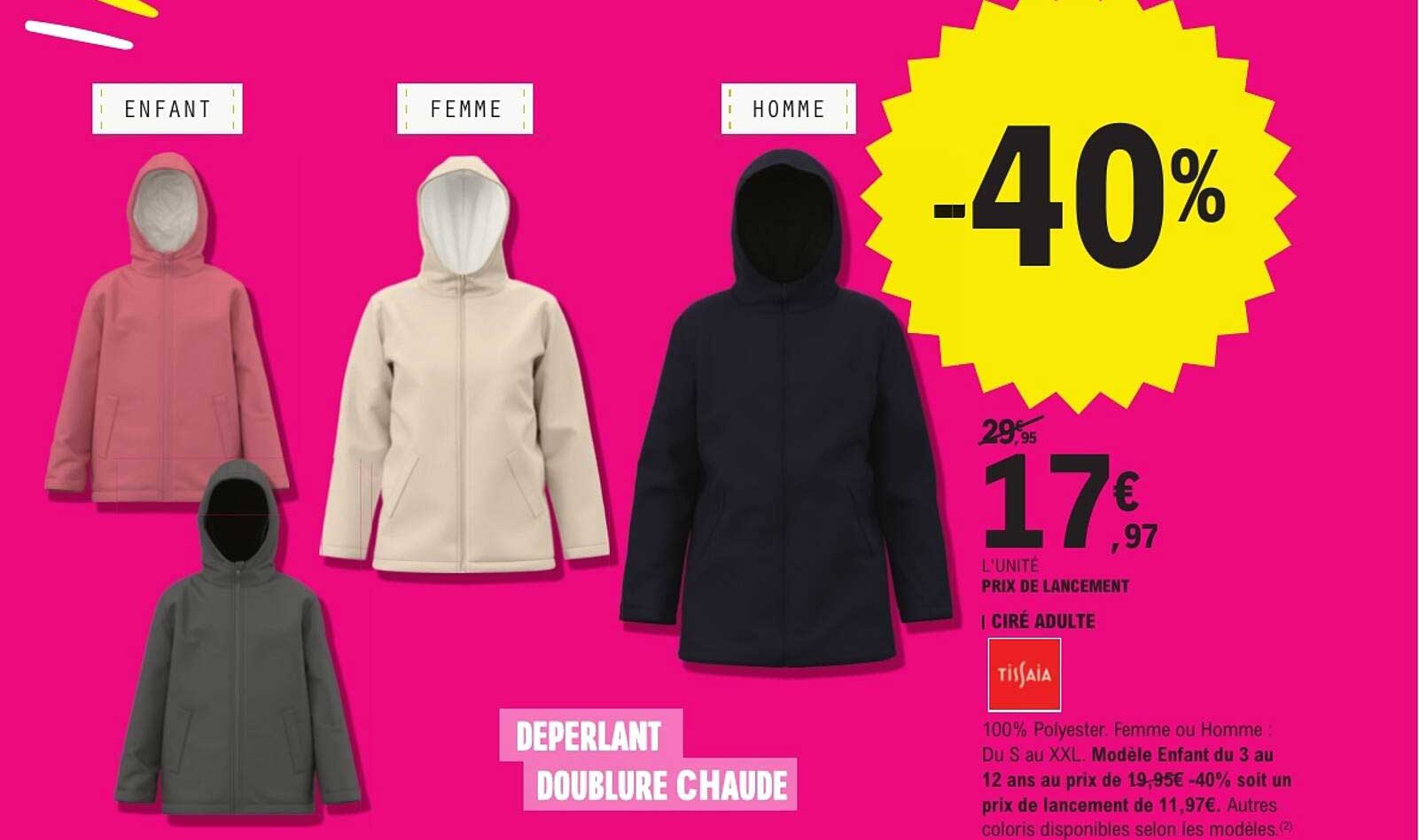 DÉPERLANT DOUBLURE CHAUDE