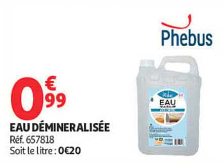 EAU DÉMINÉRALISÉE