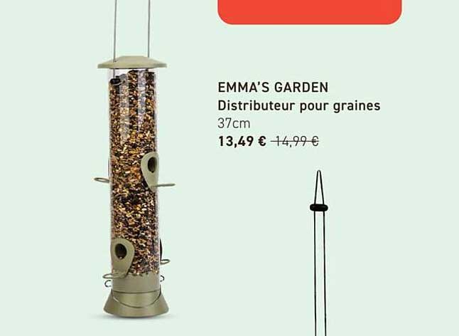 EMMA'S GARDEN Distributeur pour graines 37cm