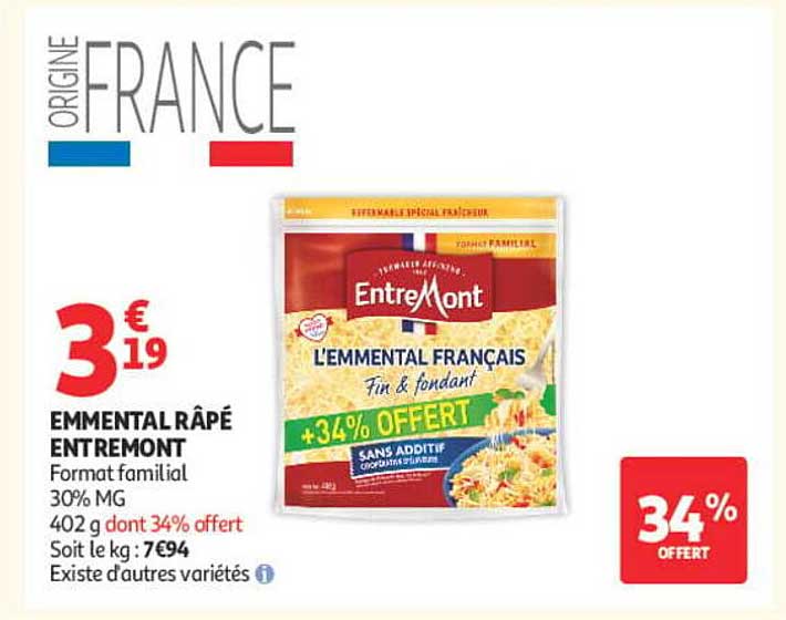 EMMENTAL RÂPÉ ENTREMMONT