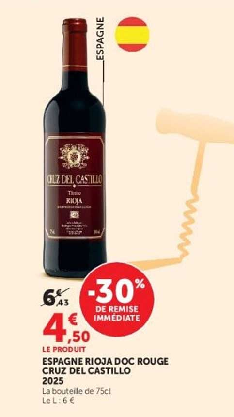 ESPAGNE RIOJA DOC ROUGE CRUZ DEL CASTILLO 2025