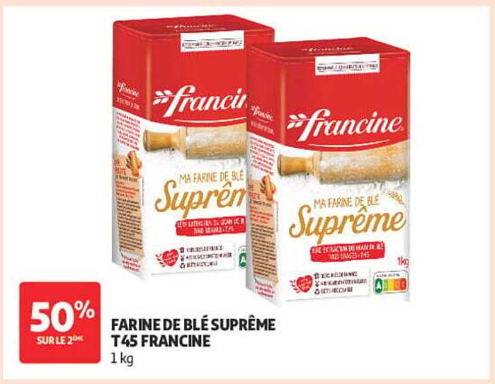 FARINE DE BLÉ SUPRÊME T45 FRANCINE 1 kg