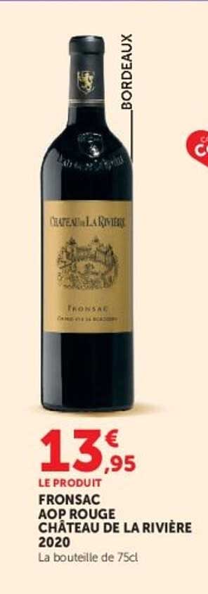 FRONSAC AOP ROUGE CHÂTEAU DE LA RIVIÈRE 2020