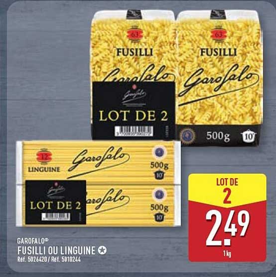 FUSILLI OU LINGUINE