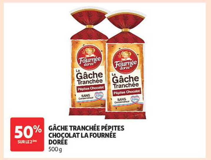 GÂCHE TRANCHÉE PÉPITES CHOCOLAT LA FOURNÉE DORÉE