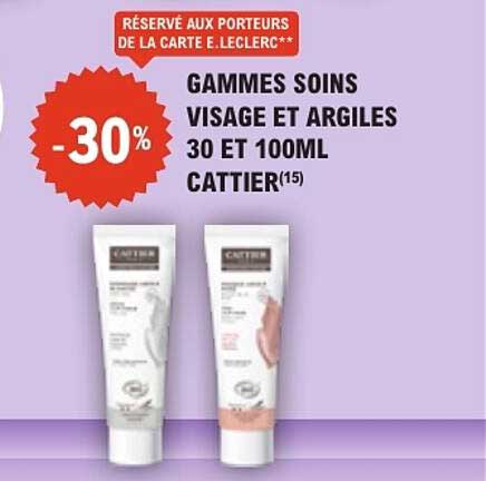 GAMMES SOINS VISAGE ET ARGILES 30 ET 100ML CATTIER(15)