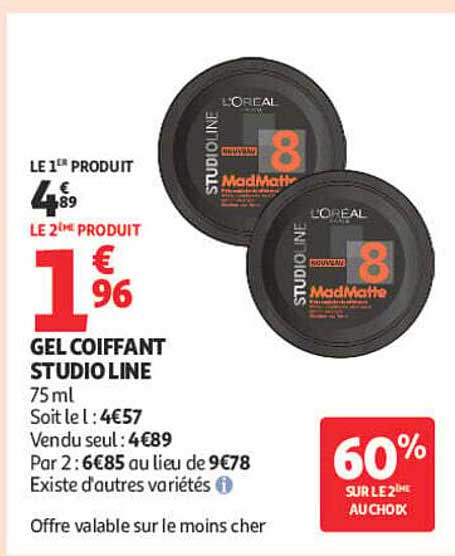 GEL COIFFANT STUDIO LINE 75 ml
