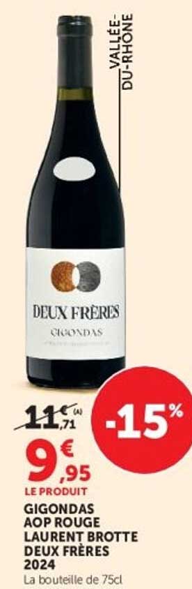 GIGONDAS AOP ROUGE LAURENT BROTTE DEUX FRERES 2024