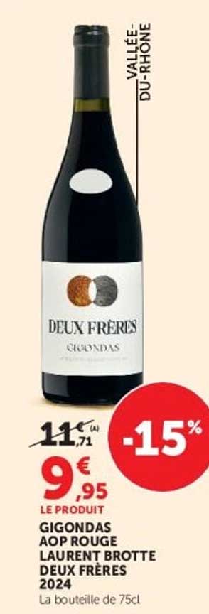 GIGONDAS AOP ROUGE LAURENT BROTTE DEUX FRÈRES 2024