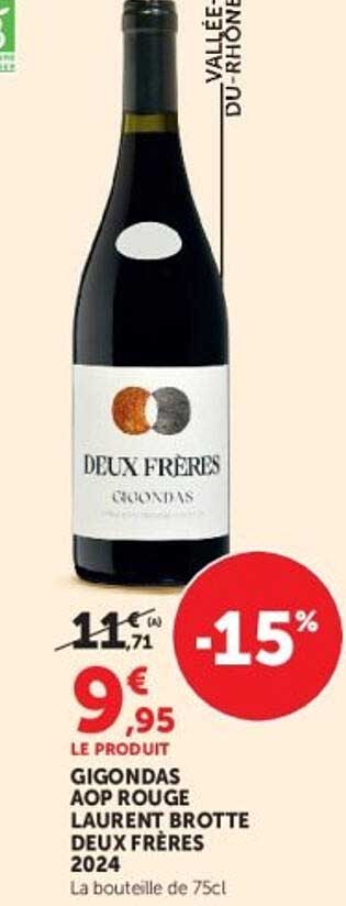 GIGONDAS AOP ROUGE LAURENT BROTTE DEUX FRÈRES 2024