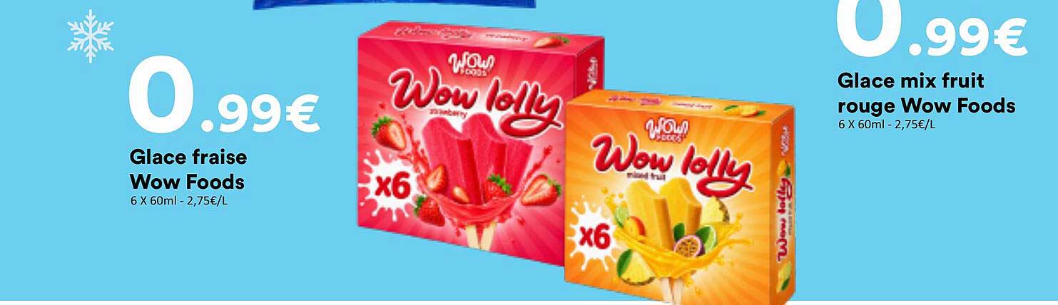 Glace fraise Wow Foods