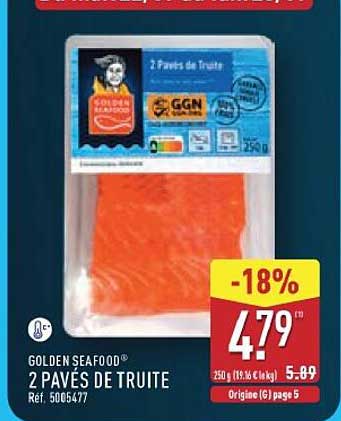GOLDEN SEAFOOD® 2 pavés de truite