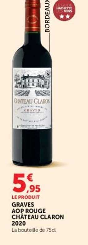 GRAVES AOP ROUGE CHÂTEAU CLARON 2020