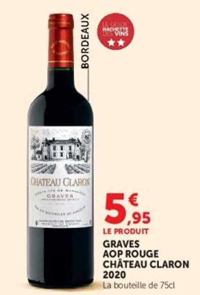 GRAVES AOP ROUGE CHATEAU CLARON 2020