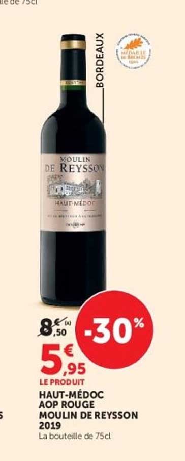 HAUT-MEDOC AOP ROUGE MOULIN DE REYSSON 2019