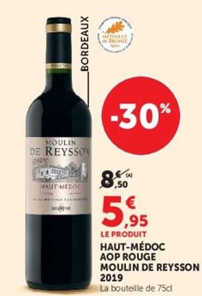HAUT-MÉDOC AOP ROUGE MOULIN DE REYSSON 2019
