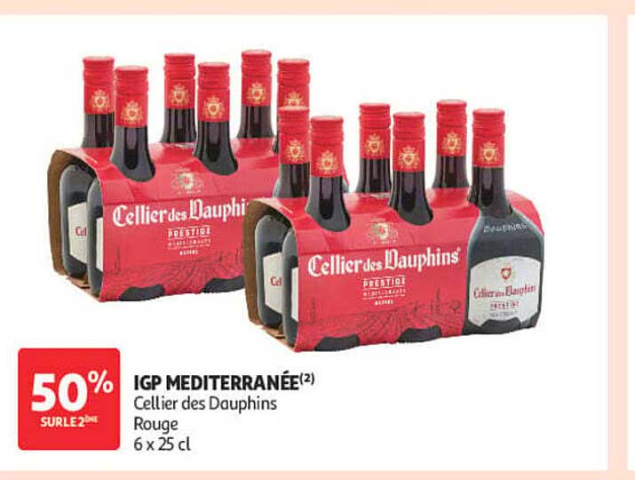 IGP MEDITERRANÉE Cellier des Dauphins Rouge 6 x 25 cl