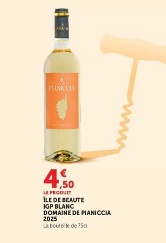 ÎLE DE BEAUTÉ IGP BLANC DOMAINE DE PIANICCIA 2025