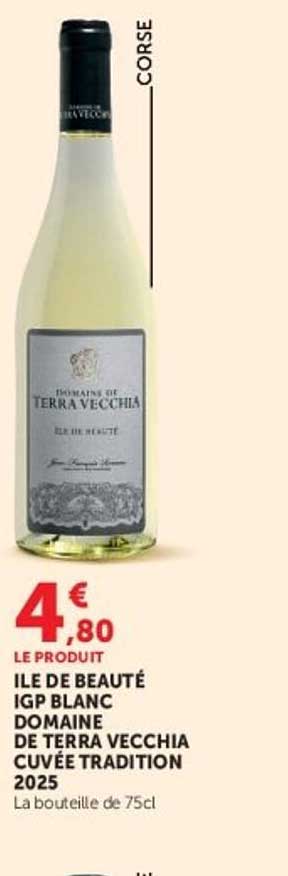 ILE DE BEAUTÉ IGP BLANC DOMAINE DE TERRA VECCHIA CUVÉE TRADITION 2025