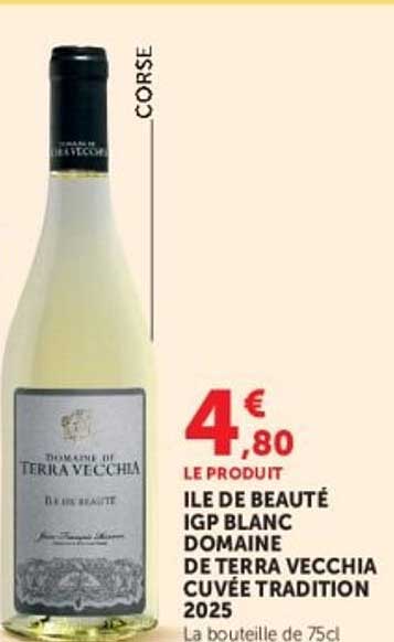ILE DE BEAUTÉ IGP BLANC DOMAINE DE TERRA VECCHIA CUVÉE TRADITION 2025