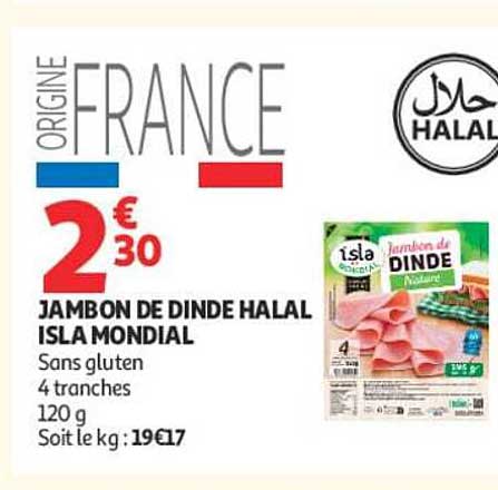 JAMBON DE DINDE HALAL ISLA MONDIAL